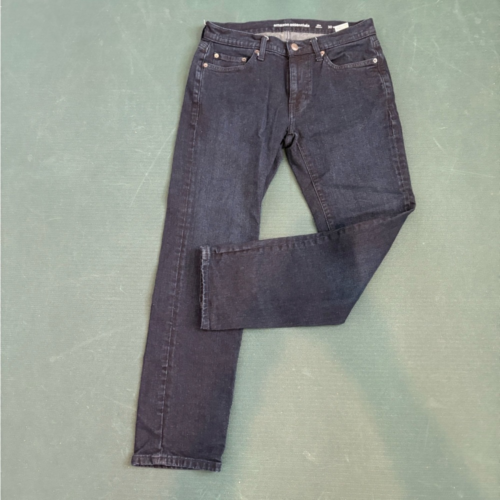 Amazon Essentials Men's Dark blue Straight Jeans